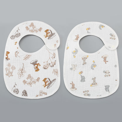 Thin Kids' Bib - Pure Cotton Waterproof Gauze Towel